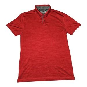 BKE Polo Shirt Large Men's Short Sleeve Red Performance Fabric Casual Preppy